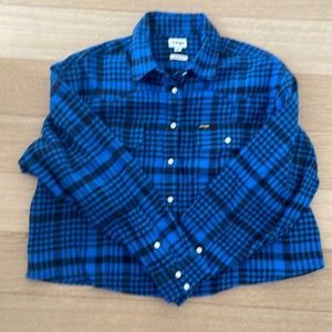 Cropped Flannel Shirt